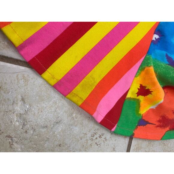 Keiko VTG Pink One Piece Swimsuit Skirt Set Abstract Colorful Vibrant Sz L - Picture 9 of 16